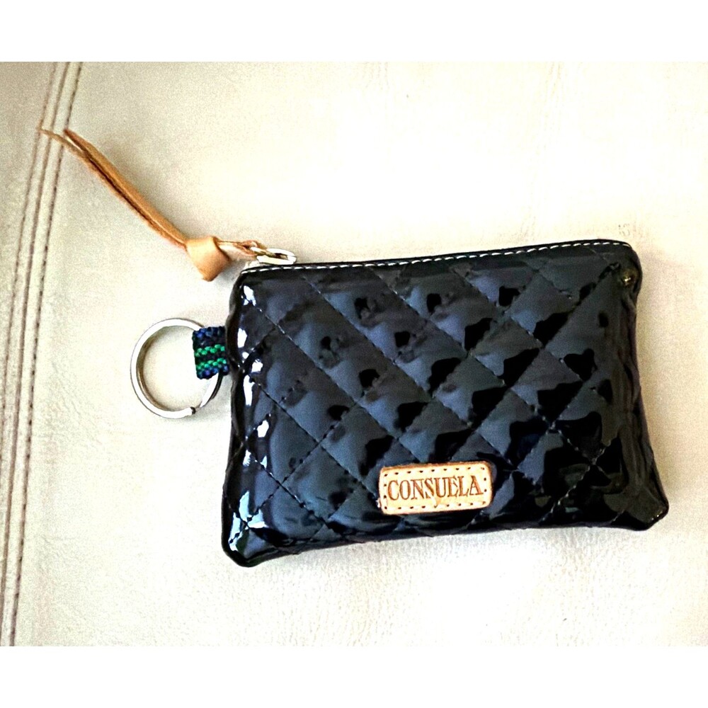 Consuela Quilted Wallet Zip Coin Pouch with Key Ring